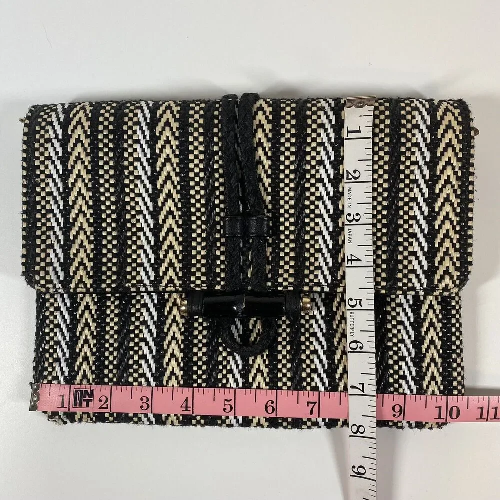 Sondra Roberts Squared‎ Woven Clutch Handbag Purse Boho Tribal No Strap